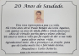 20 anos de Saudades